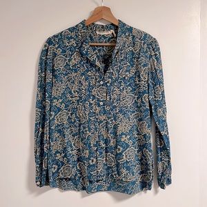 Isabel Marant Etoile blue with floral pattern blouse
